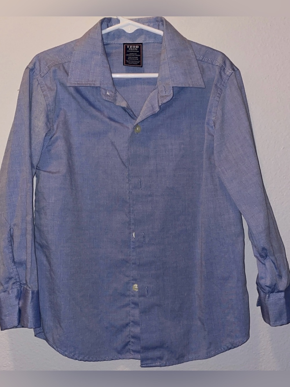 Izod Light Blue Casual Button-Down Shirt